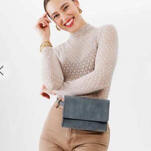 Portland Leather Charcoal Crossbody Bag